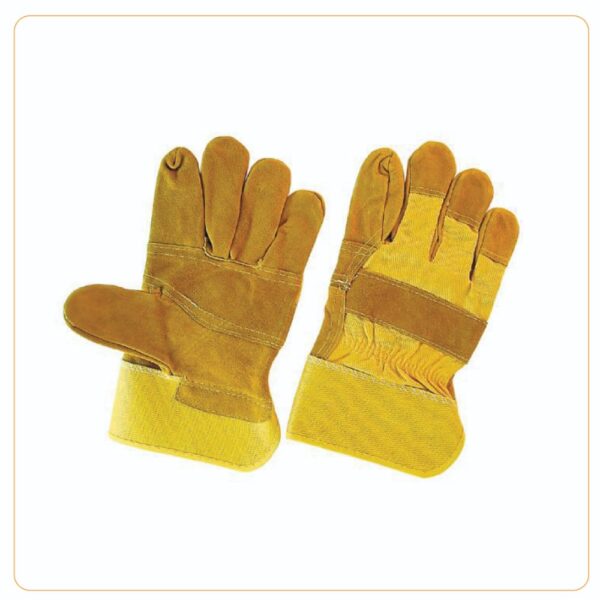 Cowhide Leather Gloves Patched Palm Leather Gloves Rigger Gloves